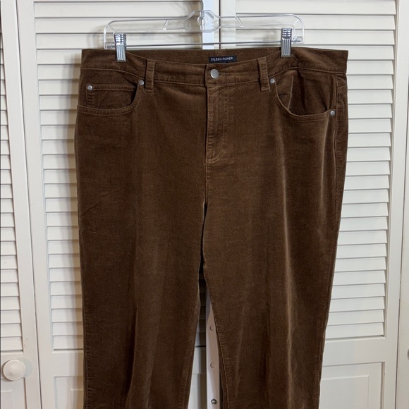 Eileen Fisher Organic Cotton Stretch Corduroy Straight Pants Large - Picture 6 of 14